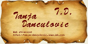 Tanja Dančulović vizit kartica